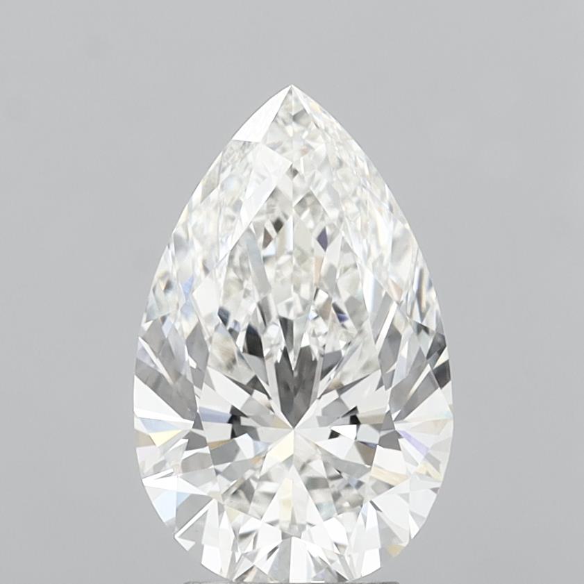4.07 Carat Pear Shaped, Ideal Cut, G Color, VVS2 Clarity, IGI Certified Lab Grown Diamond