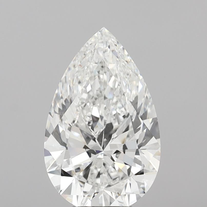 5.02 Carat Pear Shaped, Ideal Cut, F Color, VVS2 Clarity, IGI Certified Lab Grown Diamond