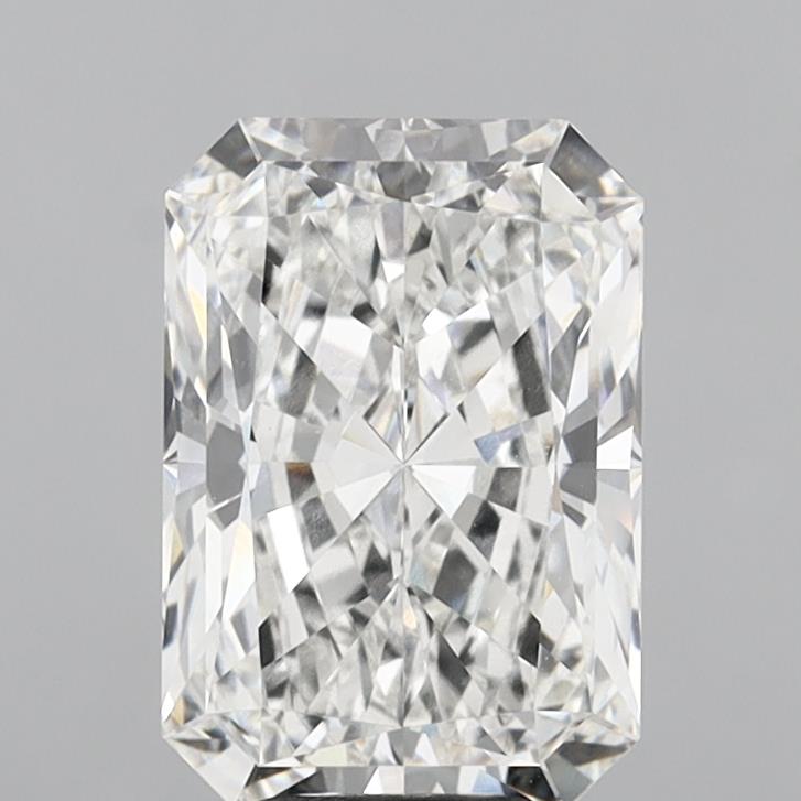 6.01 Carat Radiant Shaped, Ideal Cut, E Color, VVS2 Clarity, IGI Certified Lab Grown Diamond
