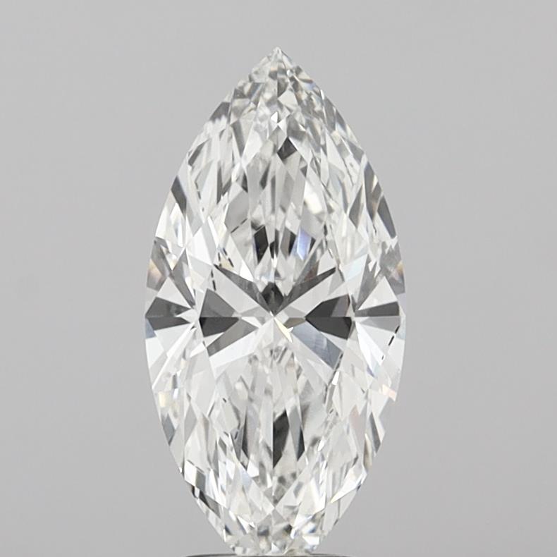 3.04 Carat Marquise Shaped, Ideal Cut, F Color, VVS2 Clarity, IGI Certified Lab Grown Diamond