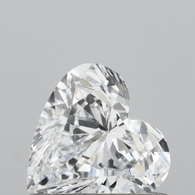 0.52 Carat Heart Shaped, Very Good Cut, D Color, VVS2 Clarity, IGI Certified Lab Grown Diamond