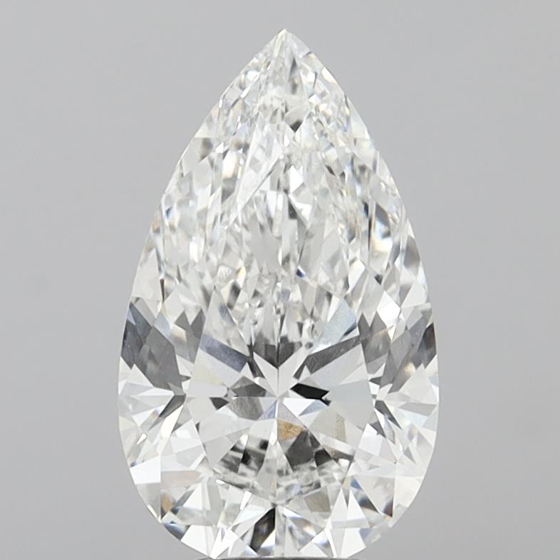 5.06 Carat Pear Shaped, Ideal Cut, F Color, VS1 Clarity, IGI Certified Lab Grown Diamond