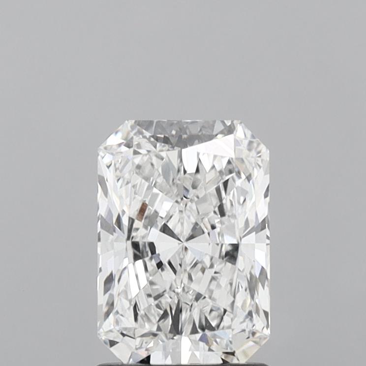 1.52 Carat Radiant Shaped, Ideal Cut, E Color, VVS2 Clarity, IGI Certified Lab Grown Diamond