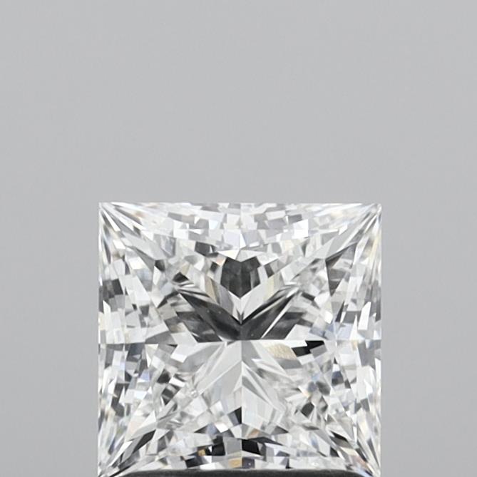 1.54 Carat Princess Shaped, Ideal Cut, E Color, VVS2 Clarity, IGI Certified Lab Grown Diamond