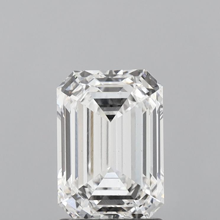 1.87 Carat Emerald Shaped, Ideal Cut, E Color, VS1 Clarity, IGI Certified Lab Grown Diamond