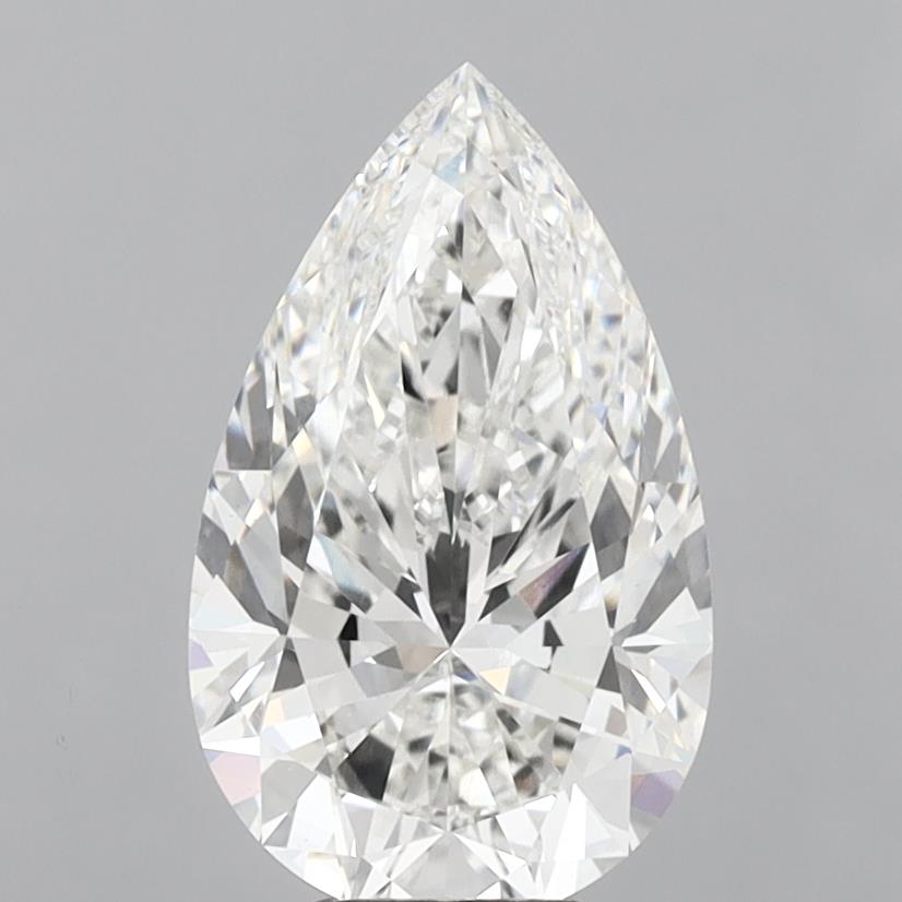6.01 Carat Pear Shaped, Ideal Cut, F Color, VS1 Clarity, IGI Certified Lab Grown Diamond