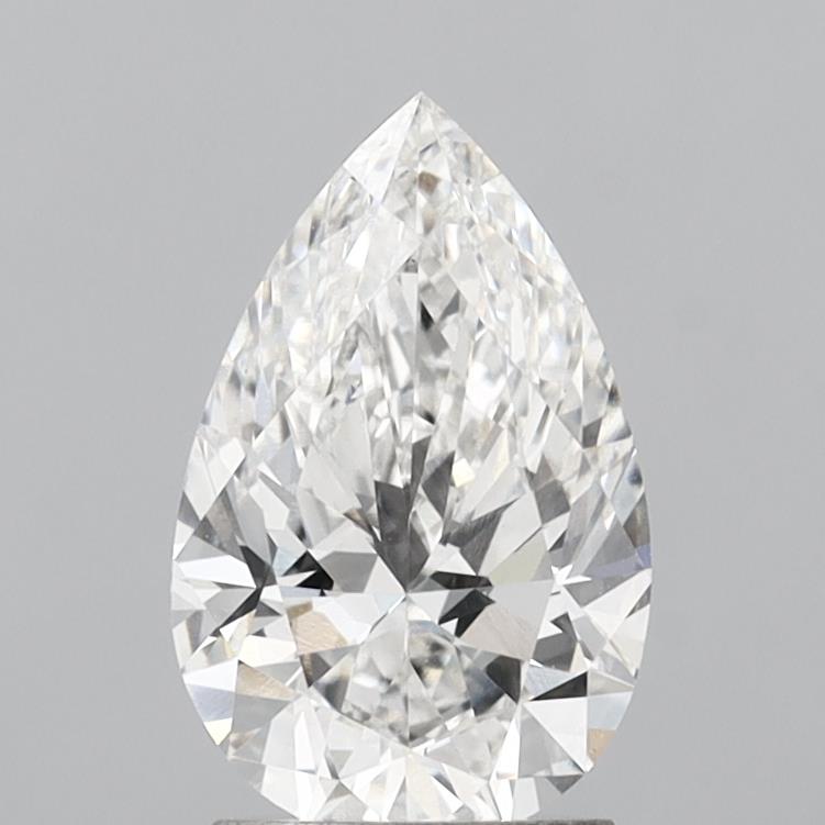 2.04 Carat Pear Shaped, Ideal Cut, F Color, VVS2 Clarity, IGI Certified Lab Grown Diamond