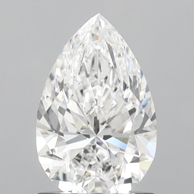 1.34 Carat Pear Shaped, Ideal Cut, D Color, VS1 Clarity, IGI Certified Lab Grown Diamond