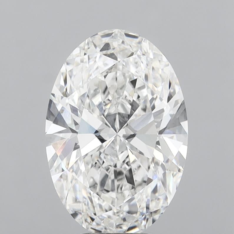 5.85 Carat Oval Shaped, Ideal Cut, E Color, VVS2 Clarity, IGI Certified Lab Grown Diamond