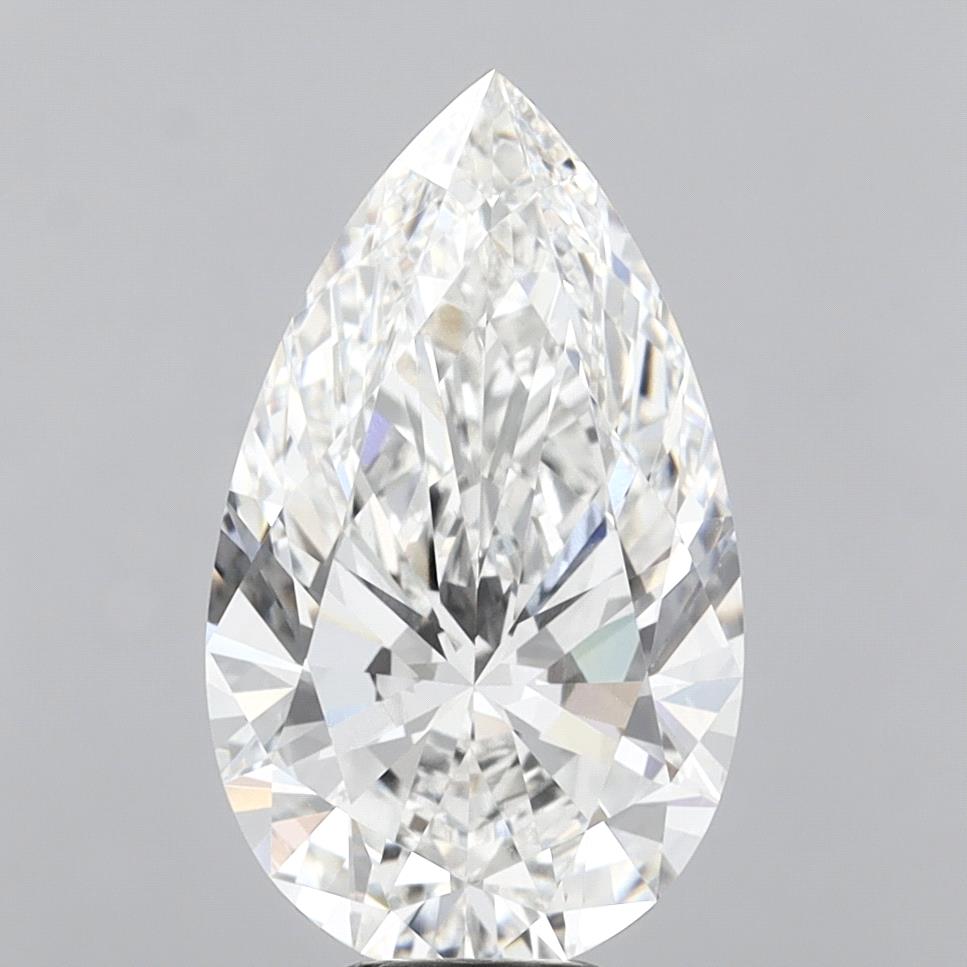 8.05 Carat Pear Shaped, Ideal Cut, F Color, VVS1 Clarity, IGI Certified Lab Grown Diamond