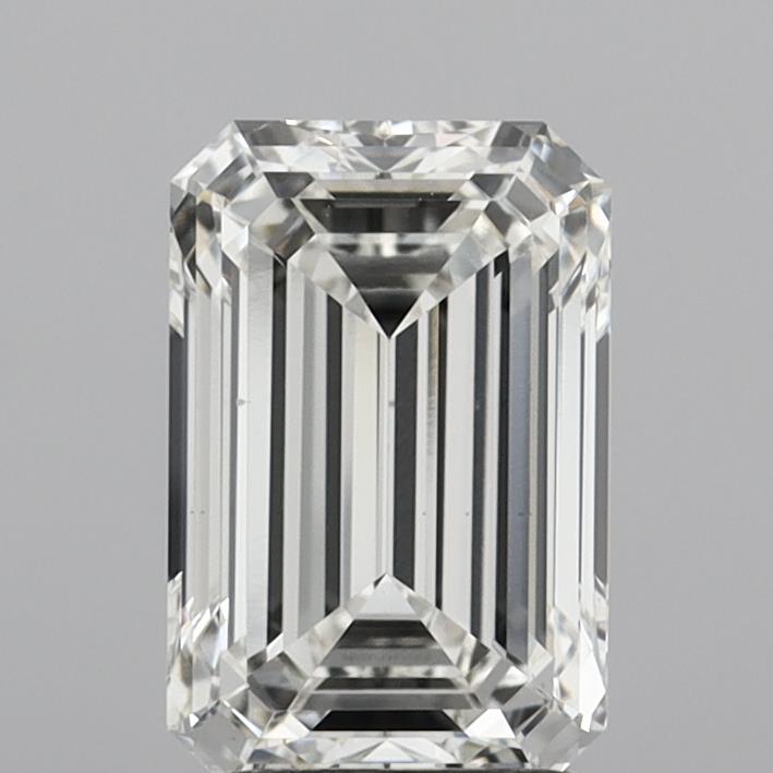 2.72 Carat Emerald Shaped, Ideal Cut, G Color, VS1 Clarity, IGI Certified Lab Grown Diamond