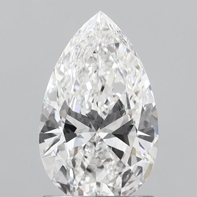 1.47 Carat Pear Shaped, Ideal Cut, E Color, VVS2 Clarity, IGI Certified Lab Grown Diamond