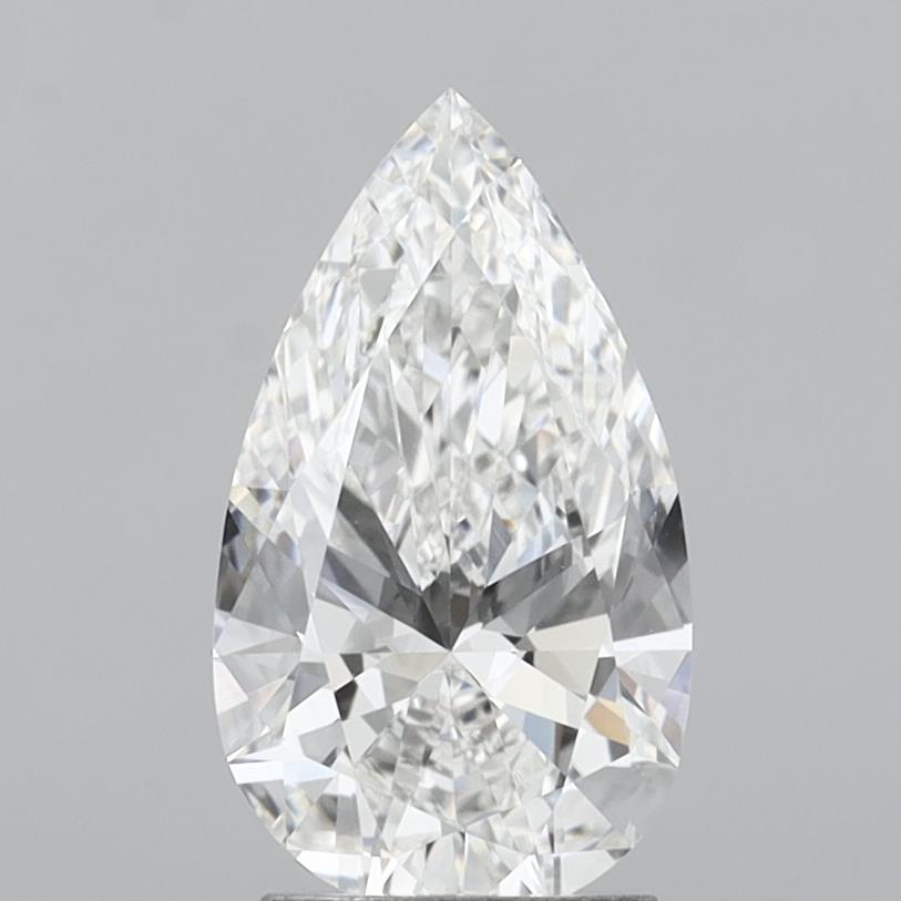 2.25 Carat Pear Shaped, Ideal Cut, F Color, VVS2 Clarity, IGI Certified Lab Grown Diamond