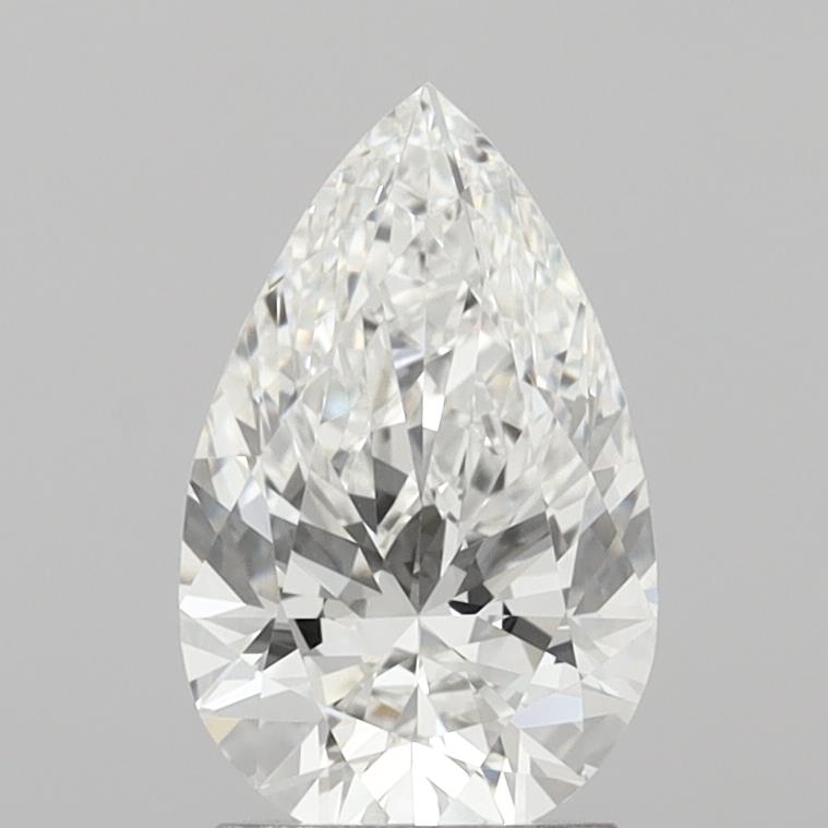 2.08 Carat Pear Shaped, Ideal Cut, E Color, VVS2 Clarity, IGI Certified Lab Grown Diamond