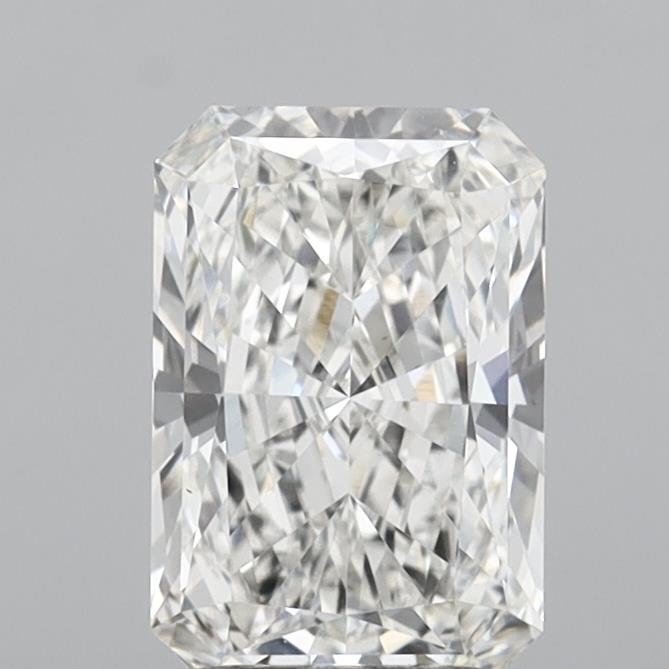 2.10 Carat Radiant Shaped, Ideal Cut, F Color, VVS2 Clarity, IGI Certified Lab Grown Diamond