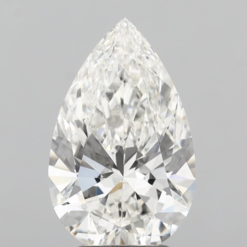 3.10 Carat Pear Shaped, Ideal Cut, G Color, VVS2 Clarity, IGI Certified Lab Grown Diamond