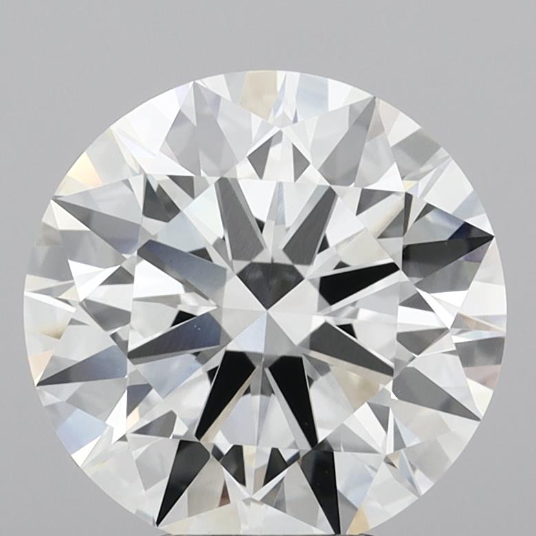 5.30 Carat Round Shaped, Ideal Cut, F Color, VVS2 Clarity, IGI Certified Lab Grown Diamond