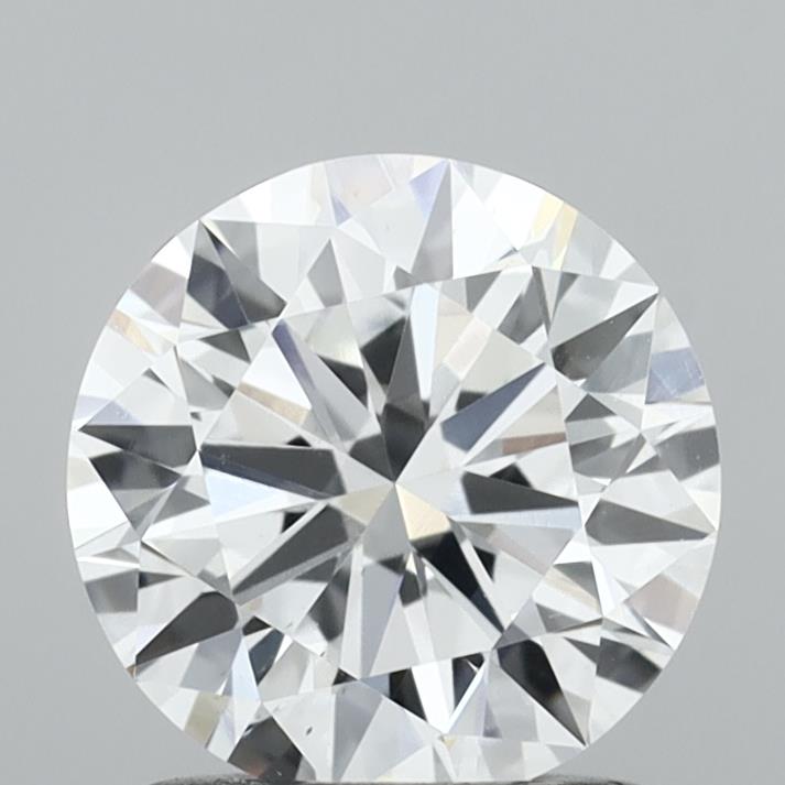 1.29 Carat Round Shaped, Ideal Cut, D Color, VS2 Clarity, IGI Certified Lab Grown Diamond