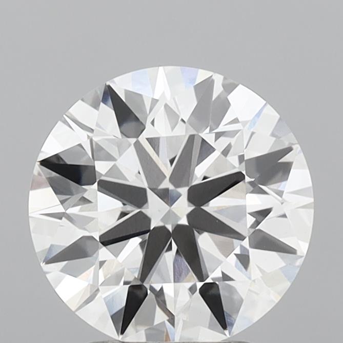 2.60 Carat Round Shaped, Ideal Cut, D Color, VVS2 Clarity, IGI Certified Lab Grown Diamond