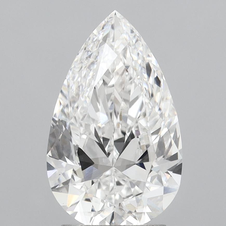 2.81 Carat Pear Shaped, Ideal Cut, E Color, VS1 Clarity, IGI Certified Lab Grown Diamond