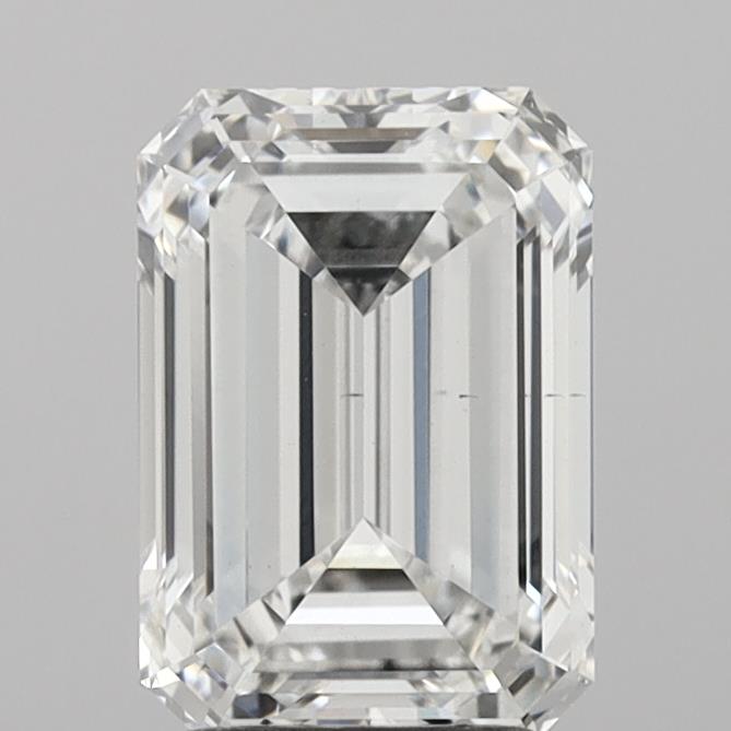 2.83 Carat Emerald Shaped, Ideal Cut, F Color, VS2 Clarity, IGI Certified Lab Grown Diamond