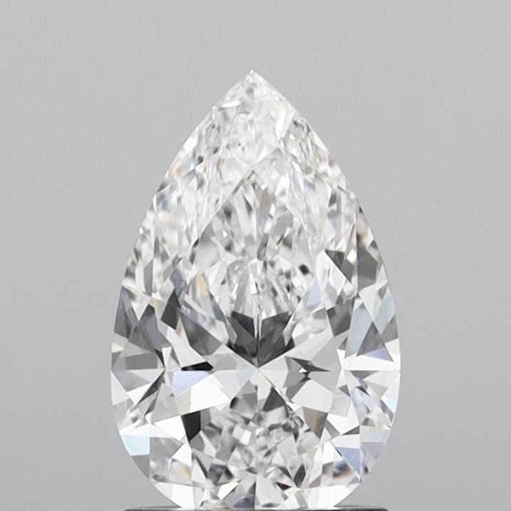 1.50 Carat Pear Shaped, Very Good Cut, D Color, VS2 Clarity, IGI Certified Lab Grown Diamond