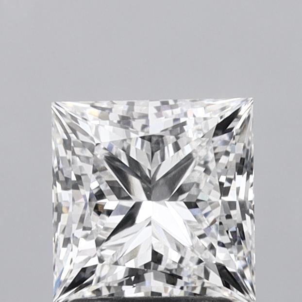 1.86 Carat Princess Shaped, Ideal Cut, E Color, VVS2 Clarity, IGI Certified Lab Grown Diamond