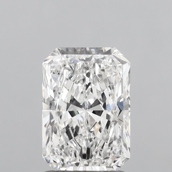 1.54 Carat Radiant Shaped, Ideal Cut, E Color, VS2 Clarity, IGI Certified Lab Grown Diamond