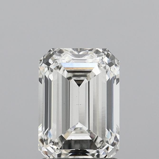 1.55 Carat Emerald Shaped, Ideal Cut, G Color, VS2 Clarity, IGI Certified Lab Grown Diamond