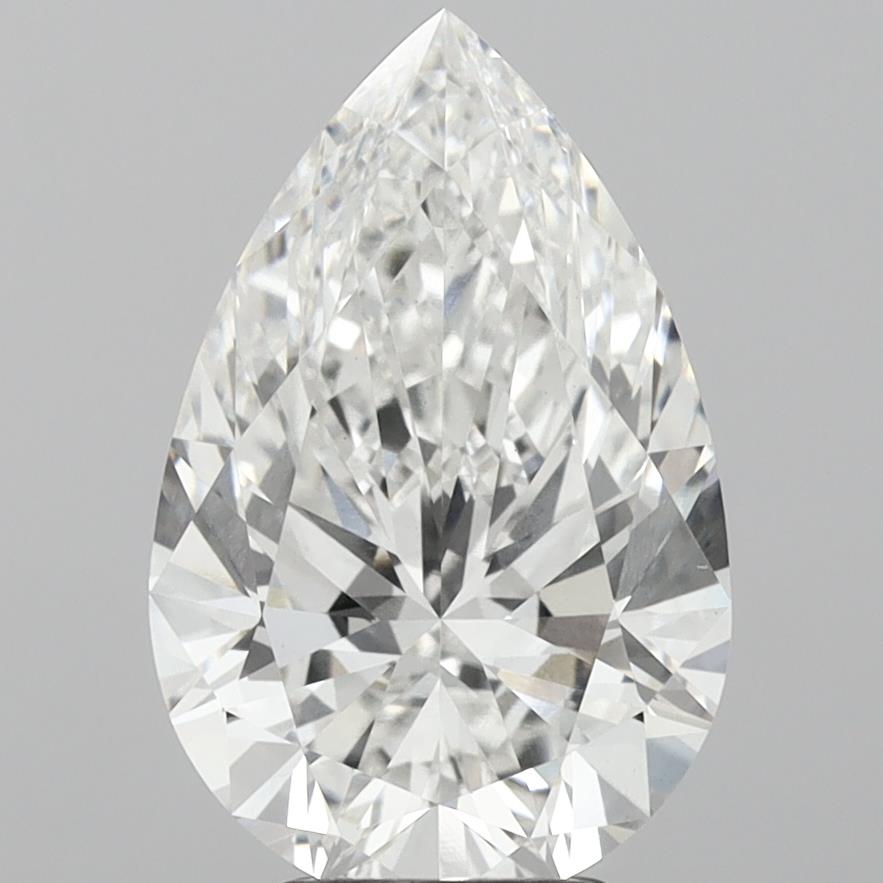 4.63 Carat Pear Shaped, Ideal Cut, F Color, VS1 Clarity, IGI Certified Lab Grown Diamond