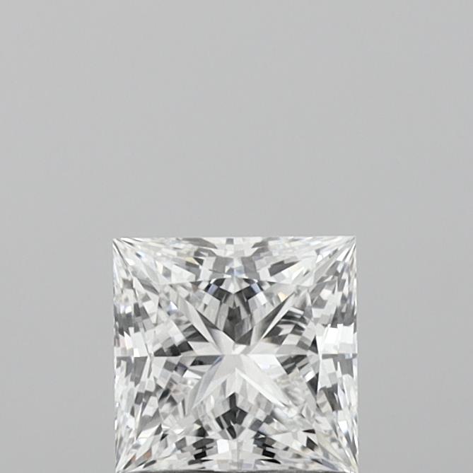 1.03 Carat Princess Shaped, Ideal Cut, D Color, VVS2 Clarity, IGI Certified Lab Grown Diamond