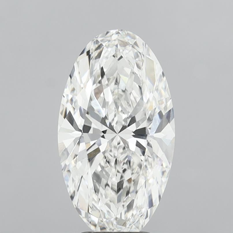 4.07 Carat Oval Shaped, Excellent Cut, F Color, VVS2 Clarity, IGI Certified Lab Grown Diamond