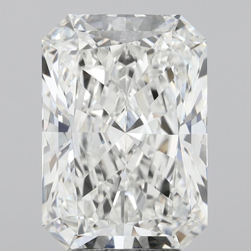 6.03 Carat Radiant Shaped, Ideal Cut, E Color, VVS2 Clarity, IGI Certified Lab Grown Diamond