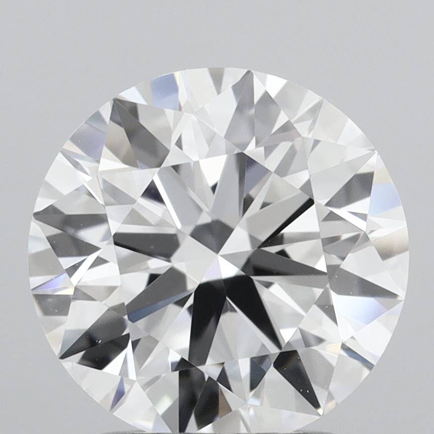 2.09 Carat Round Shaped, Excellent Cut, D Color, VS2 Clarity, IGI Certified Lab Grown Diamond