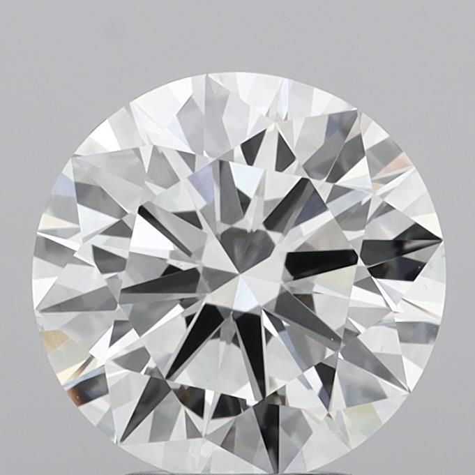 3.06 Carat Round Shaped, Ideal Cut, G Color, VVS2 Clarity, IGI Certified Lab Grown Diamond