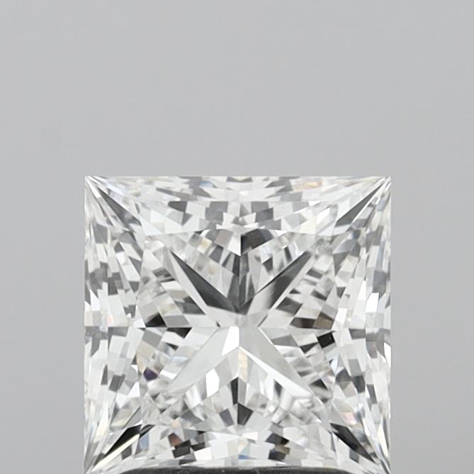 2.09 Carat Princess Shaped, Ideal Cut, E Color, VVS2 Clarity, IGI Certified Lab Grown Diamond
