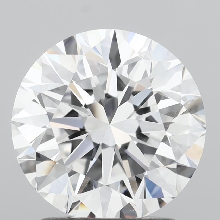 2.01 Carat Round Shaped, Excellent Cut, D Color, VVS2 Clarity, IGI Certified Lab Grown Diamond