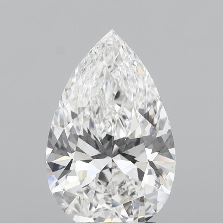 2.08 Carat Pear Shaped, Ideal Cut, E Color, VS2 Clarity, IGI Certified Lab Grown Diamond