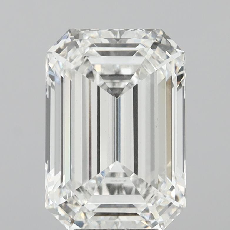 8.04 Carat Emerald Shaped, Ideal Cut, F Color, VS1 Clarity, IGI Certified Lab Grown Diamond