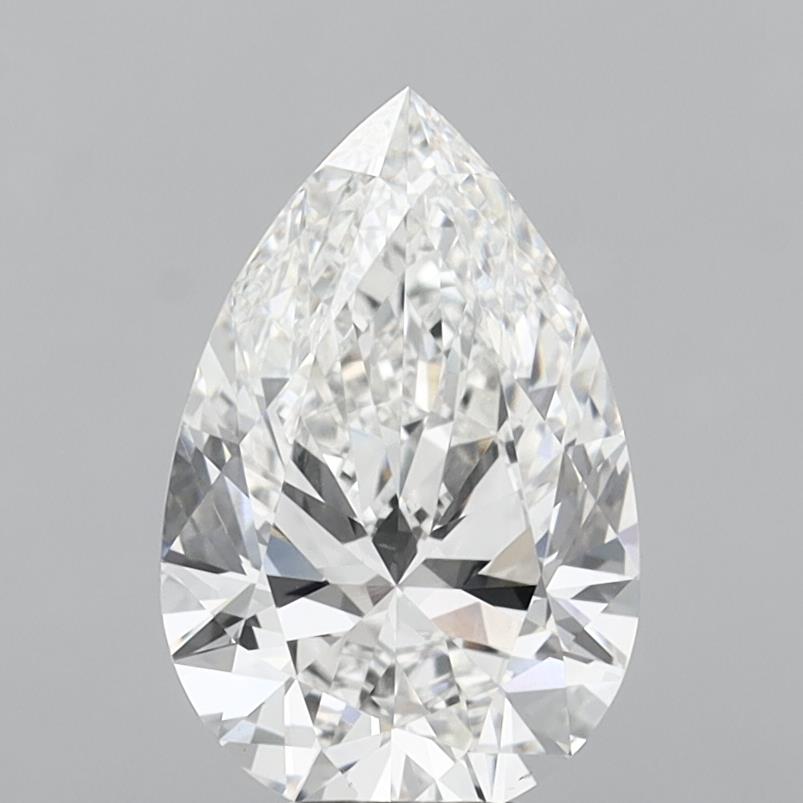5.08 Carat Pear Shaped, Ideal Cut, E Color, VVS2 Clarity, IGI Certified Lab Grown Diamond