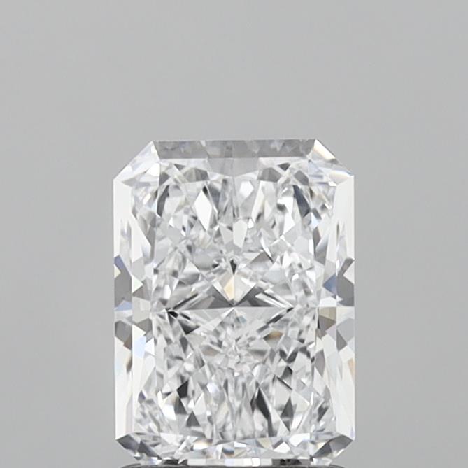 1.40 Carat Radiant Shaped, Excellent Cut, D Color, VVS2 Clarity, IGI Certified Lab Grown Diamond