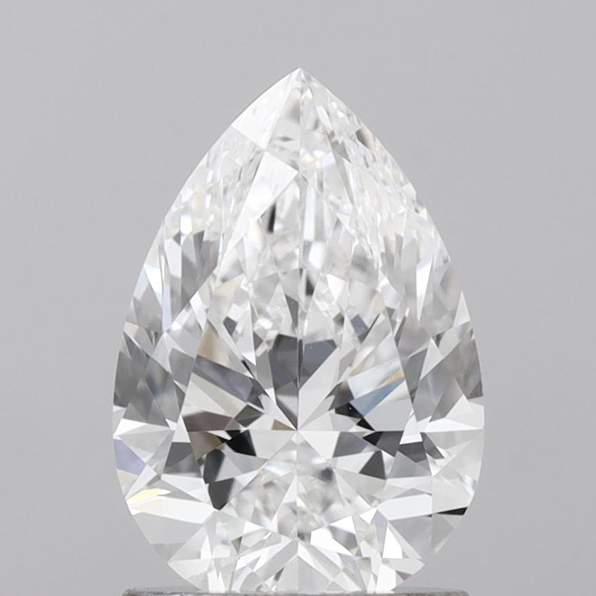 1.48 Carat Pear Shaped, D Color, VVS2 Clarity, IGI Certified Lab Grown Diamond