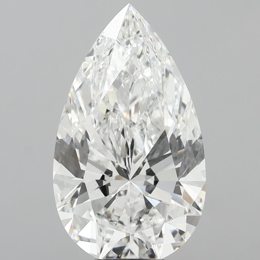 8.03 Carat Pear Shaped, Ideal Cut, E Color, VVS2 Clarity, IGI Certified Lab Grown Diamond