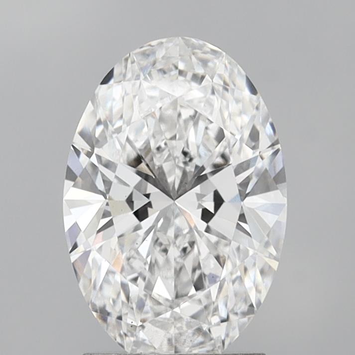 2.21 Carat Oval Shaped, Ideal Cut, D Color, VS2 Clarity, IGI Certified Lab Grown Diamond