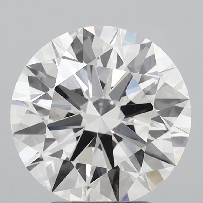 3.07 Carat Round Shaped, Ideal Cut, F Color, VVS2 Clarity, IGI Certified Lab Grown Diamond