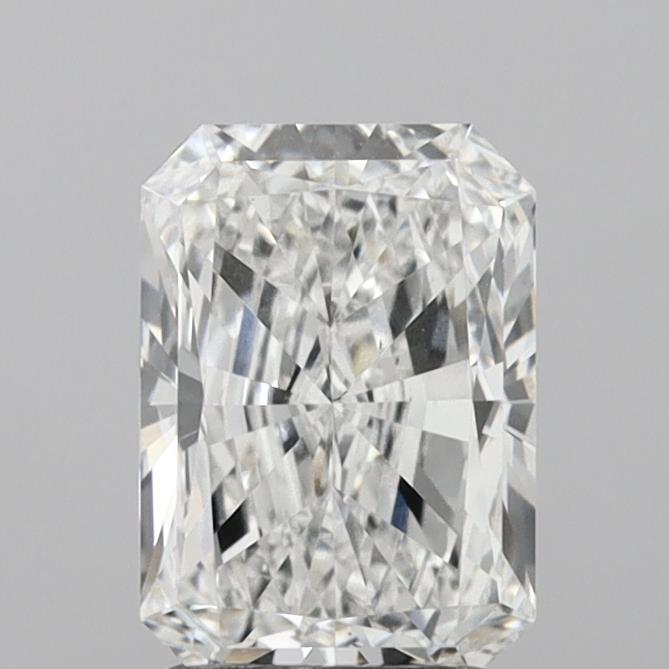 2.03 Carat Radiant Shaped, Excellent Cut, F Color, VVS2 Clarity, IGI Certified Lab Grown Diamond