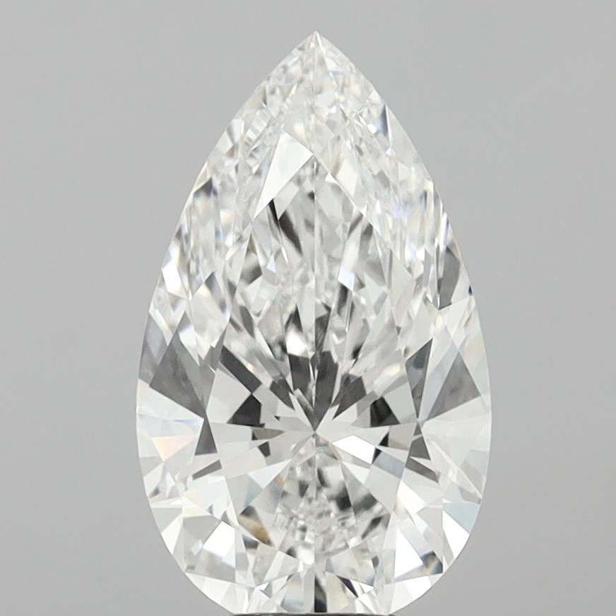 7.05 Carat Pear Shaped, Ideal Cut, F Color, VVS2 Clarity, IGI Certified Lab Grown Diamond