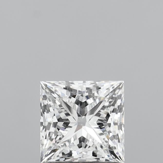 1.04 Carat Princess Shaped, Ideal Cut, D Color, VS2 Clarity, IGI Certified Lab Grown Diamond