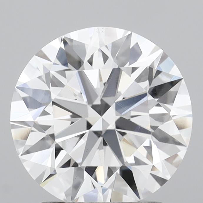 1.74 Carat Round Shaped, Excellent Cut, D Color, VS2 Clarity, IGI Certified Lab Grown Diamond