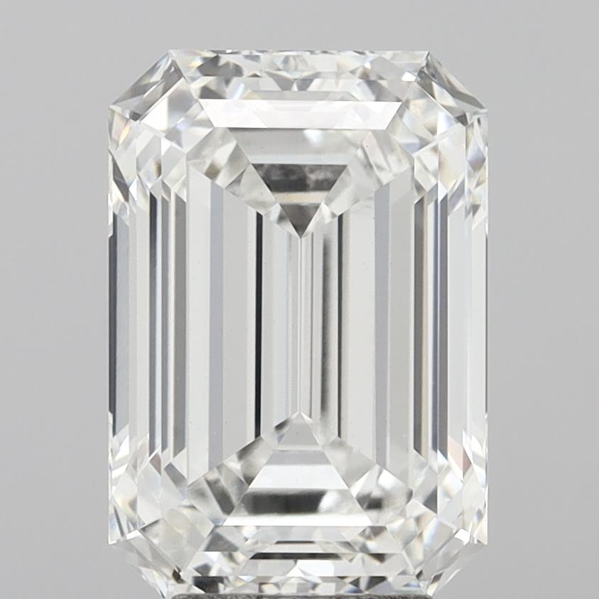 6.08 Carat Emerald Shaped, Ideal Cut, E Color, VS1 Clarity, IGI Certified Lab Grown Diamond